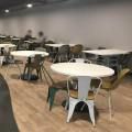 KA Centre - Kampong Ampat | Product Seen: [Customised Tabletop + Cosson Table Base, Adik – Steel Chair & Dojo Sidechair – Wood Seat]